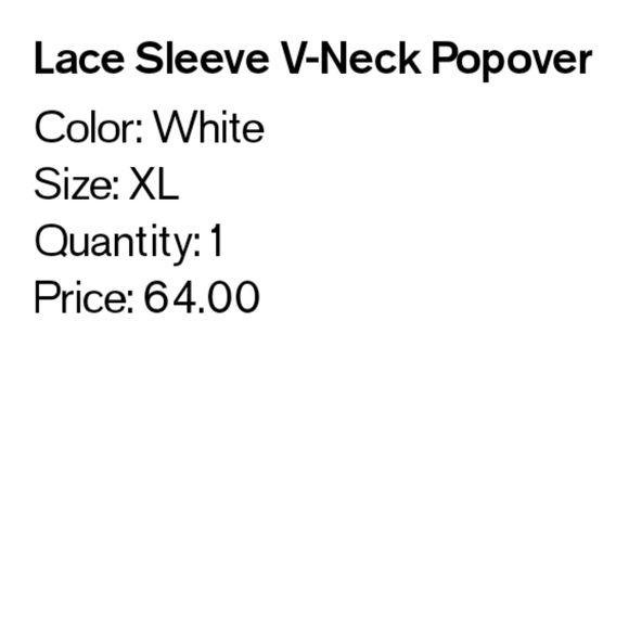 Express NWT lace sleeve v neck popover - Picture 3 of 6